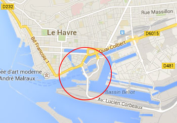 Le Havre Port Map