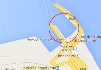 Rosslare Port Map