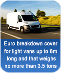 Euro breakdown cover for vans up to 8m long