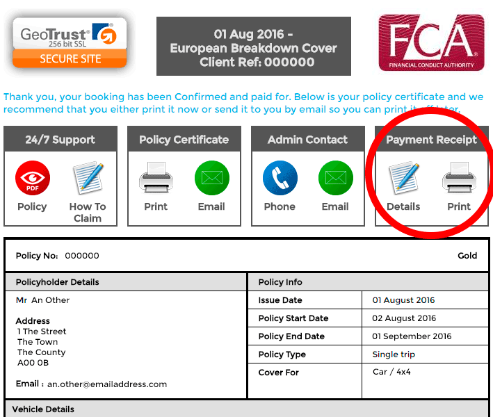 Payment Details